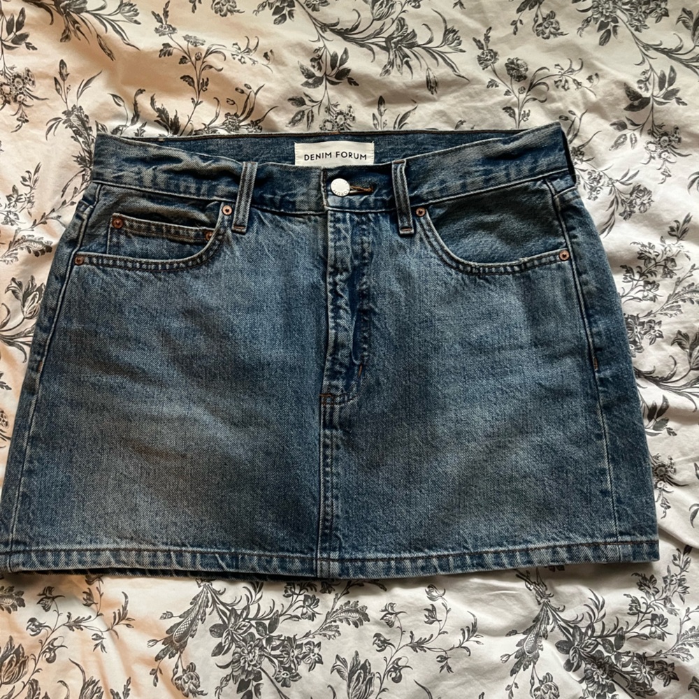 Aritzia denim forum mini skirt